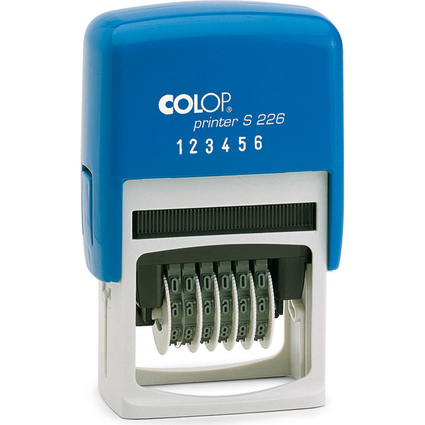 COLOP Ziffernstempel Printer S226, 6-stellig, blau