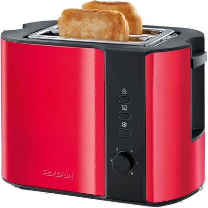 SEVERIN 2-Scheiben-Toaster AT 2217, 800 Watt, rot / schwarz