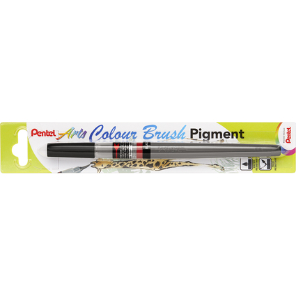 PentelArts Colour Brush Pigment Aquarellpinselstift, schwarz