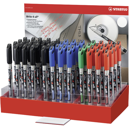 STABILO Permanent-Marker Write-4-all, F, 48er Karton-Display