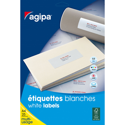 agipa Universal-Etiketten - Kleinpackung, 210 x 297 mm, wei