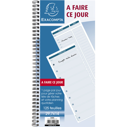 EXACOMPTA Bloc "A faire ce jour", 297 x 140 mm