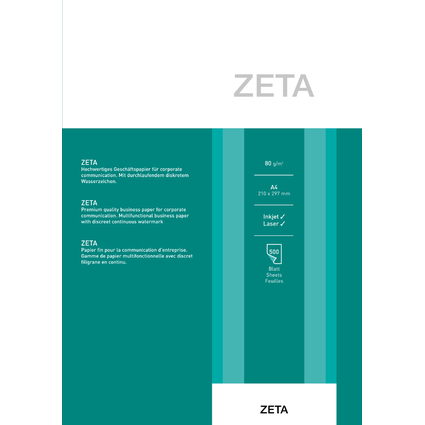 Reflex ZETA Geschftspapier, DIN A4, 80 g/qm, naturwei