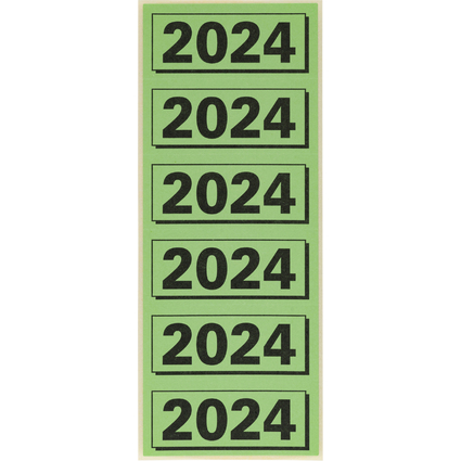 ELBA Inhaltsschild "2024", grn, Mae: (B)57 x (H)25 mm