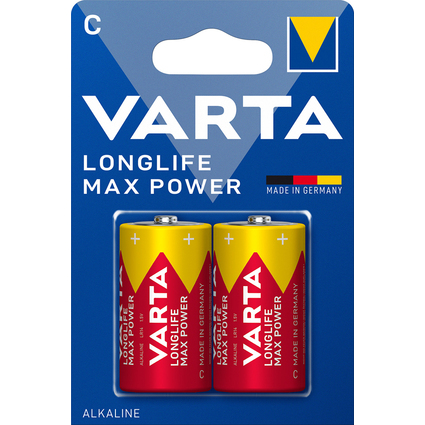 VARTA Alkaline Batterie Longlife Max Power, Baby (C/LR14)