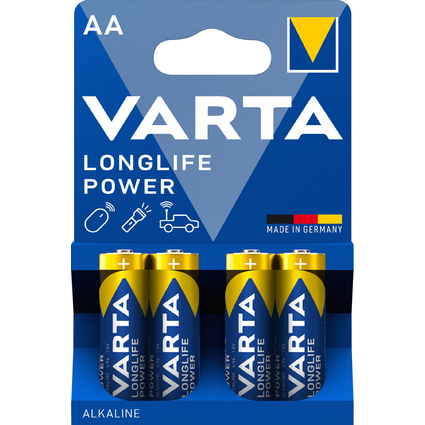 VARTA Alkaline Batterie "LONGLIFE Power", Mignon (AA/LR6)