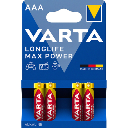 VARTA Alkaline Batterie Longlife Max Power, Micro (AAA)