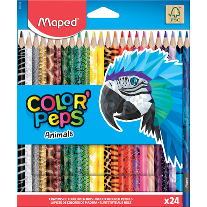 Maped Dreikant-Buntstift COLOR'PEPS Animals, 24er Kartonetui