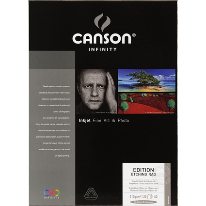 CANSON INFINITY Fotopapier Edition Etching Rag, 310 g/qm, A3