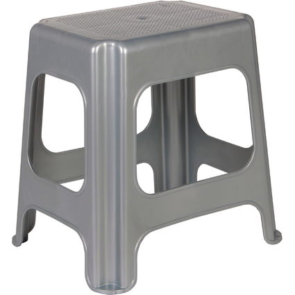 keeeper Maxi-Hocker "max", aus PP, silber