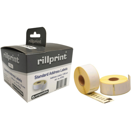 rillprint Rollenetiketten, 57 x 32 mm, wei, permanent