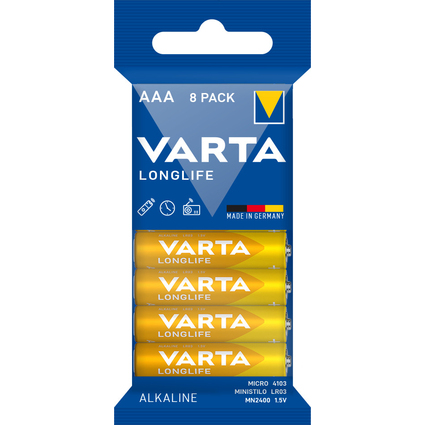 VARTA Alkaline Batterie "Longlife", Micro (AAA)