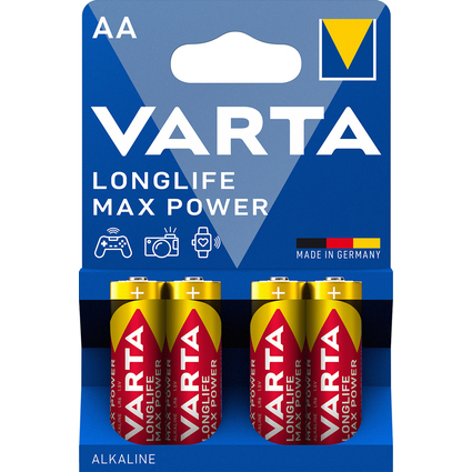 VARTA Alkaline Batterie Longlife Max Power, Mignon (AA)