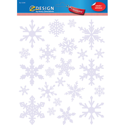 AVERY Zweckform ZDesign Weihnachts-Fensterbild Schneeflocken