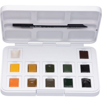 ROYAL TALENS Aquarellfarbe Van Gogh, 12er Box, Naturfarben