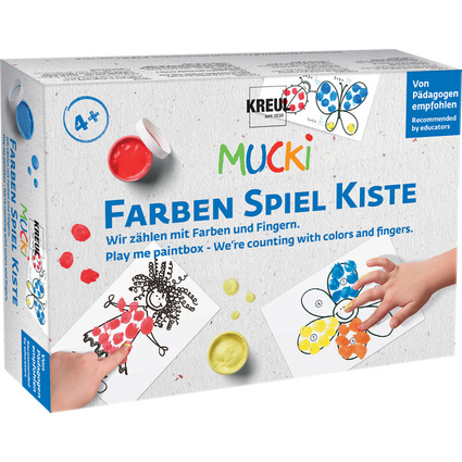 KREUL Fingerfarbe "MUCKI", Farben Spiel Kiste Set