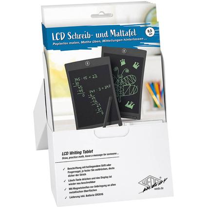 WEDO LCD Schreib- & Maltafel, 8,5 Zoll (21,59 cm), Display