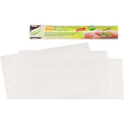 PAPSTAR Butterbrotpapier, (B)250 x (L)300 mm, wei