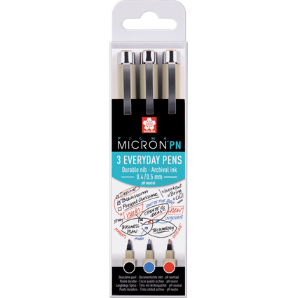 SAKURA Fineliner Pigma Micron PN, 3er Office-Set