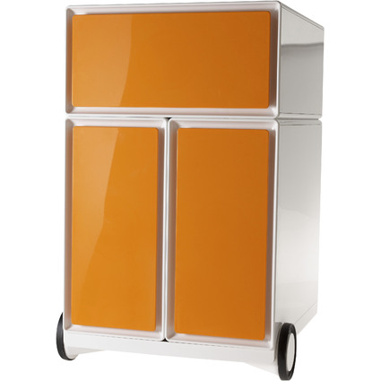 PAPERFLOW Rollcontainer easyBox, 1 Schub, wei / orange