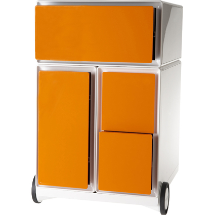 PAPERFLOW Rollcontainer "easyBox", 1 Schub, wei / orange