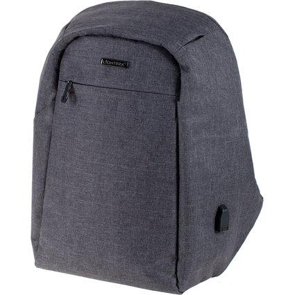 LiGHTPAK Rucksack "SAFEPAK", mit USB-Ladeport, grau