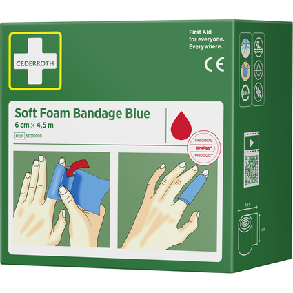 CEDERROTH Pflaster "Soft Foam Bandage", blau