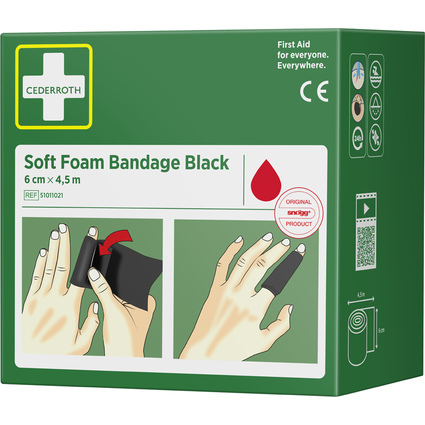 CEDERROTH Pflaster "Soft Foam Bandage", schwarz