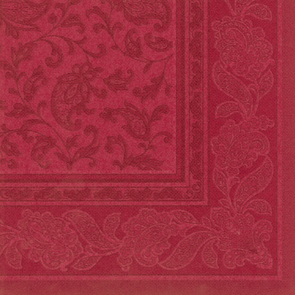 PAPSTAR Servietten "ROYAL Collection Ornaments", bordeaux