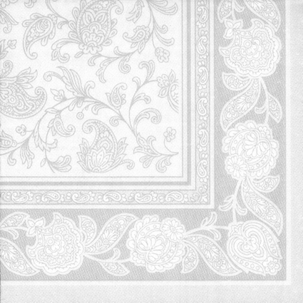 PAPSTAR Servietten "ROYAL Collection Ornaments", wei