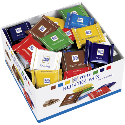 Ritter SPORT Mini-Tafelschokolade "BUNTER MIX", 84 Stck