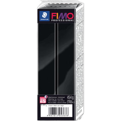 FIMO PROFESSIONAL Modelliermasse, schwarz, 454 g