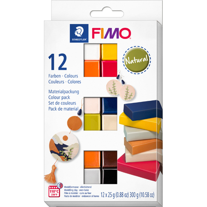 FIMO SOFT Modelliermasse-Set "Natural", 12er Set