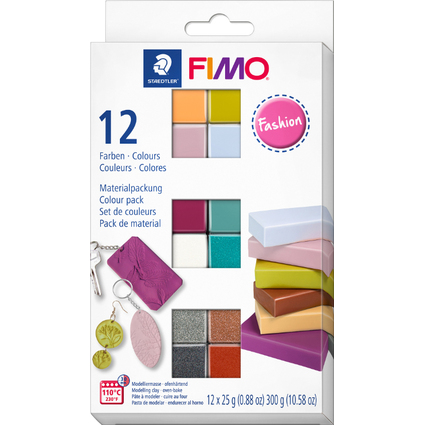 FIMO SOFT Modelliermasse-Set "Fashion", 12er Set