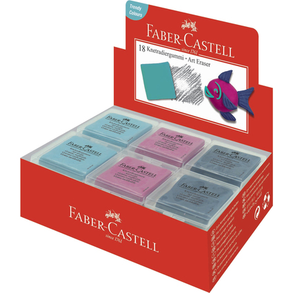 FABER-CASTELL Knetgummi-Radierer ART ERASER, sortiert