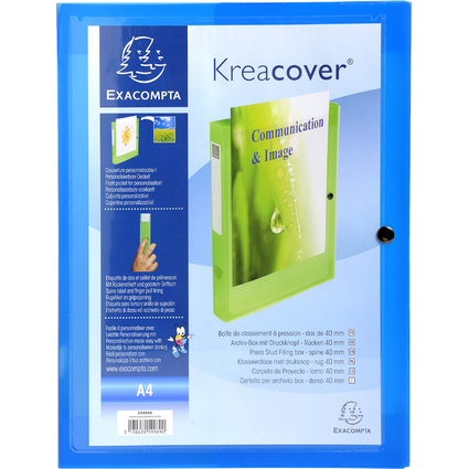 EXACOMPTA Sammelbox Kreacover, A4, PP, 40 mm, blau