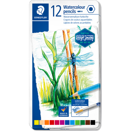 STAEDTLER Aquarellstift Design Journey, 12er Metalletui