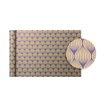 Clairefontaine Geschenkpapier "Tiny Rolls Blumen blau"