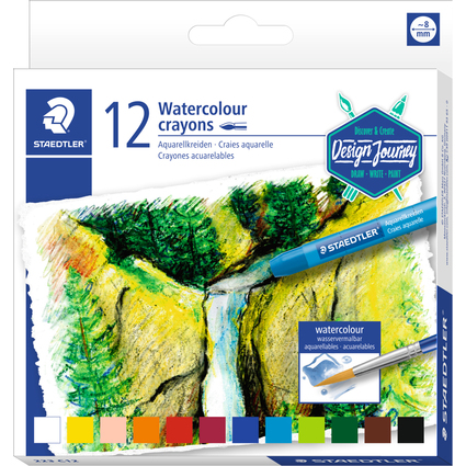 STAEDTLER Aquarellkreide Design Journey, 12er Kartonetui