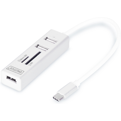 DIGITUS USB-C 2.0 OTG Hub 3-Port/ SD-Card-Reader Kartenleser