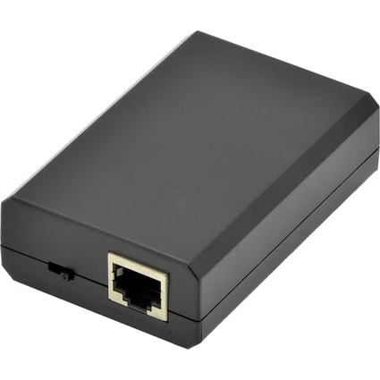 DIGITUS Gigabit PoE+ Splitter, RJ45 - RJ45, 24W, schwarz