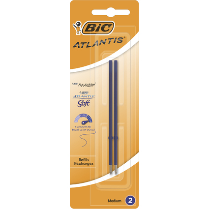 BIC Kugelschreiber-Mine X-Smooth Refill, blau, 2er Blister