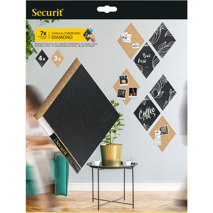 Securit Kreide- & Korktafel SILHOUETTE "Diamond"