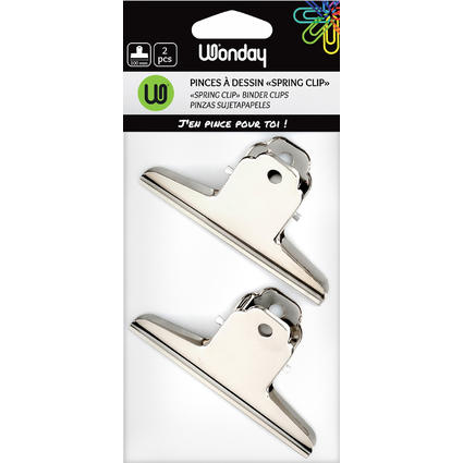 Wonday Briefklemmer "spring clip" aus Metall, Breite: 100 mm