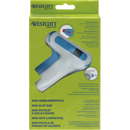 WESTCOTT Mini-Heiklebepistole mit Non-Stick Dse