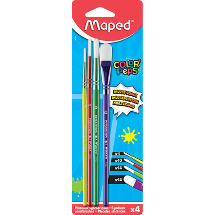 Maped Synthetikhaarpinsel-Set COLOR'PEPS, 4-teilig