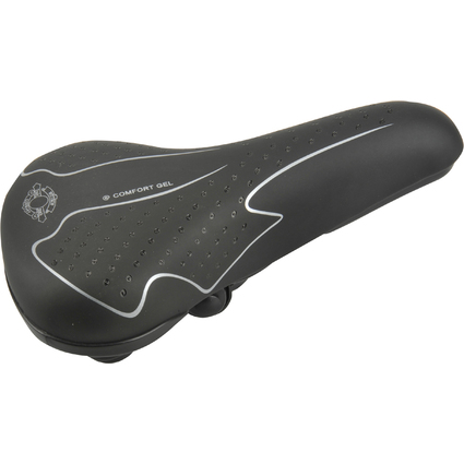 FISCHER Trekking-Fahrradsattel Elastomer, schwarz/wei