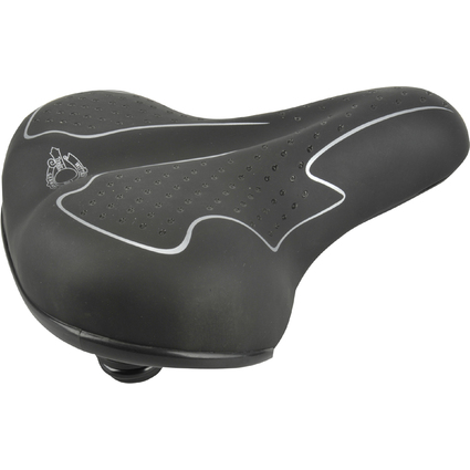 FISCHER Touren-Fahrradsattel Elastomer, schwarz/wei