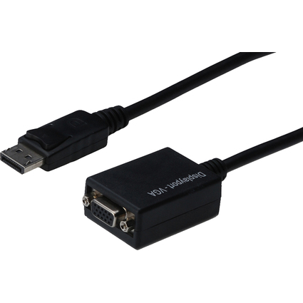 DIGITUS Adapterkabel, DisplayPort - HD15, 0,15 m, schwarz