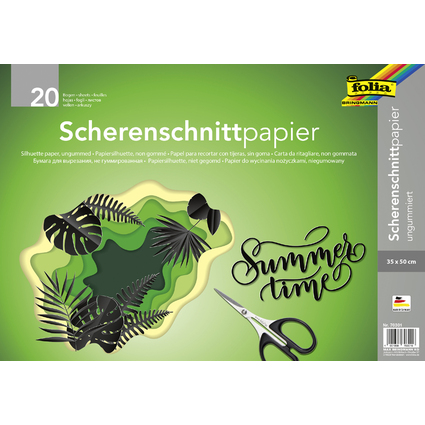 folia Scherenschnittpapier, 350 x 500 mm, schwarz